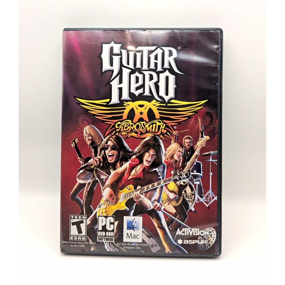 Guitar Hero: Aerosmith Activision PC/Mac DVD-ROM Manual Included